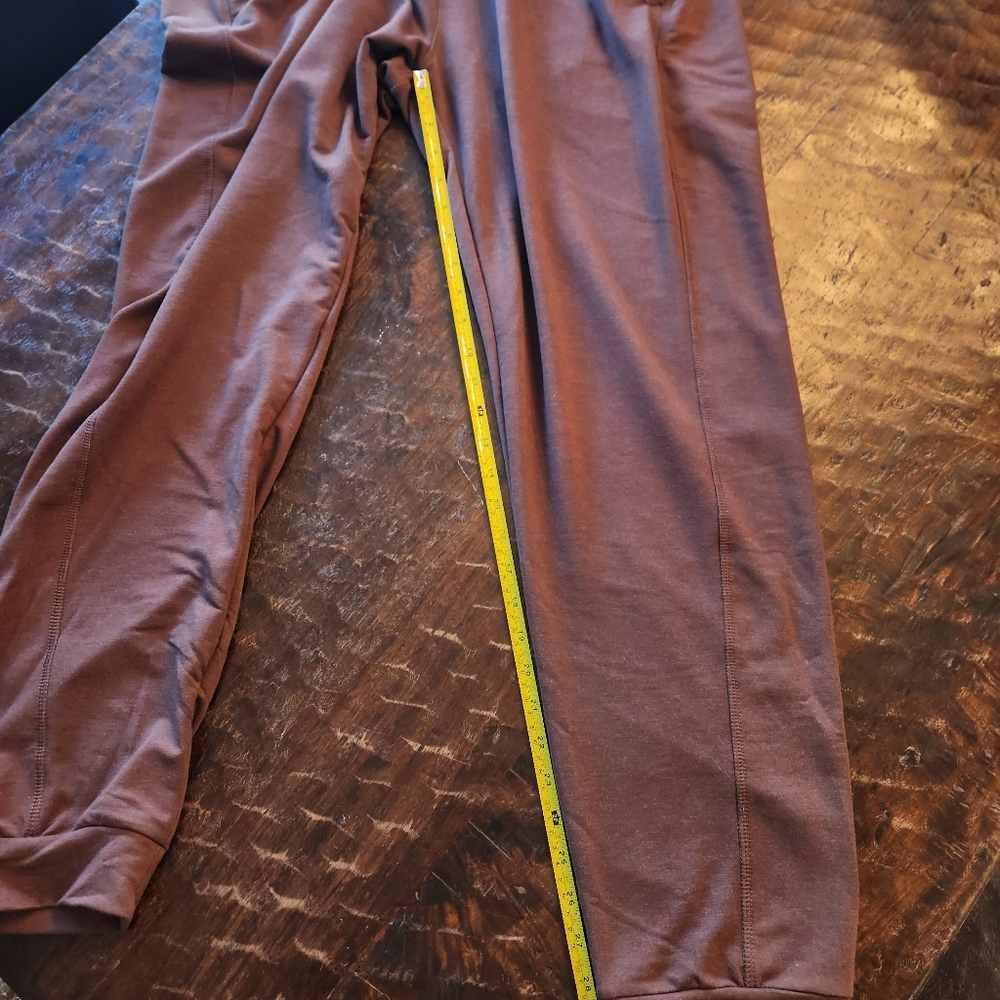 Old Navy Recharge Knit Joggers Mens XL TALL Brown Breathable Zip Pockets - Picture 9 of 11